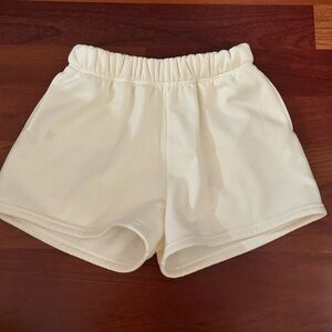 Kamo Amazon high waisted lounge shorts.